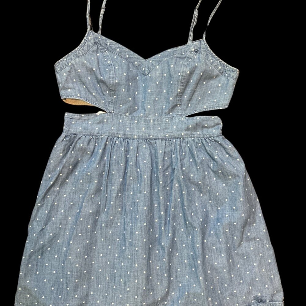 Abercrombie & Fitch Denim Dress with Polka Dots: Effortless Charm